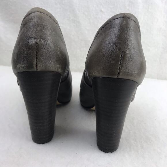 Seychelles Women's Ankle Boots Black Brown Distressed Zip Buckle 3.8" Heel Sz 7 - Picture 7 of 16